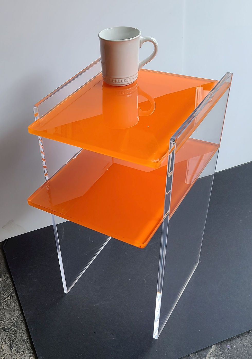 Trending Colors Custom Acrylic End Table Design Experiments with Enj61038 / Enj61039 Acrylic End Table Set, 2