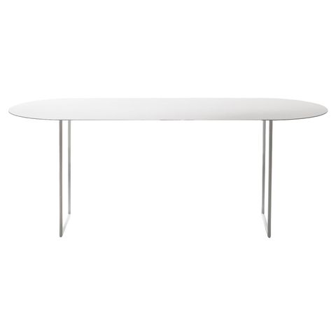 Ultra Modern Minimalist Dining Room Table Studio Table In White Steel ... intended for How to Choose the Right Minimalist Dining Table for Your Space