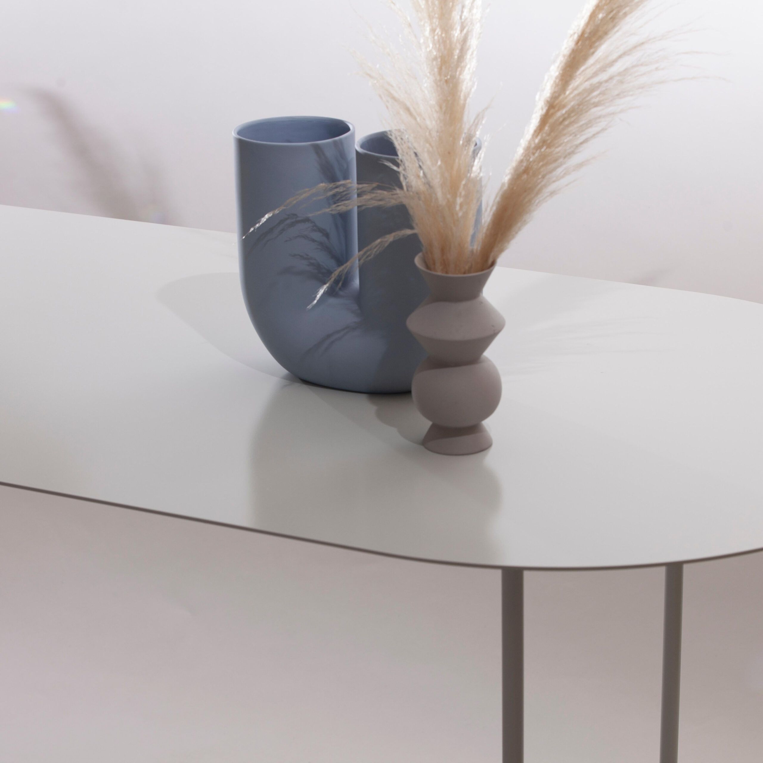 Ultra Modern Minimalist Dining Room Table Studio Table In White Steel ... intended for Minimalist Dining Table With Slim Legs