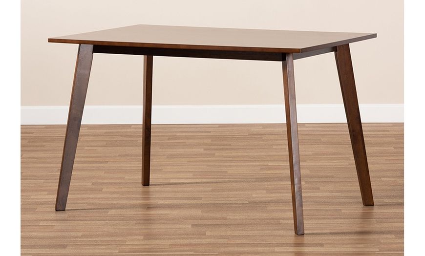 Up To 36% Off On Britte Walnut Brown Finished ... | Groupon Goods pertaining to Styling Your Rebellah Walnut Brown Rectangular Table for Every Occasion