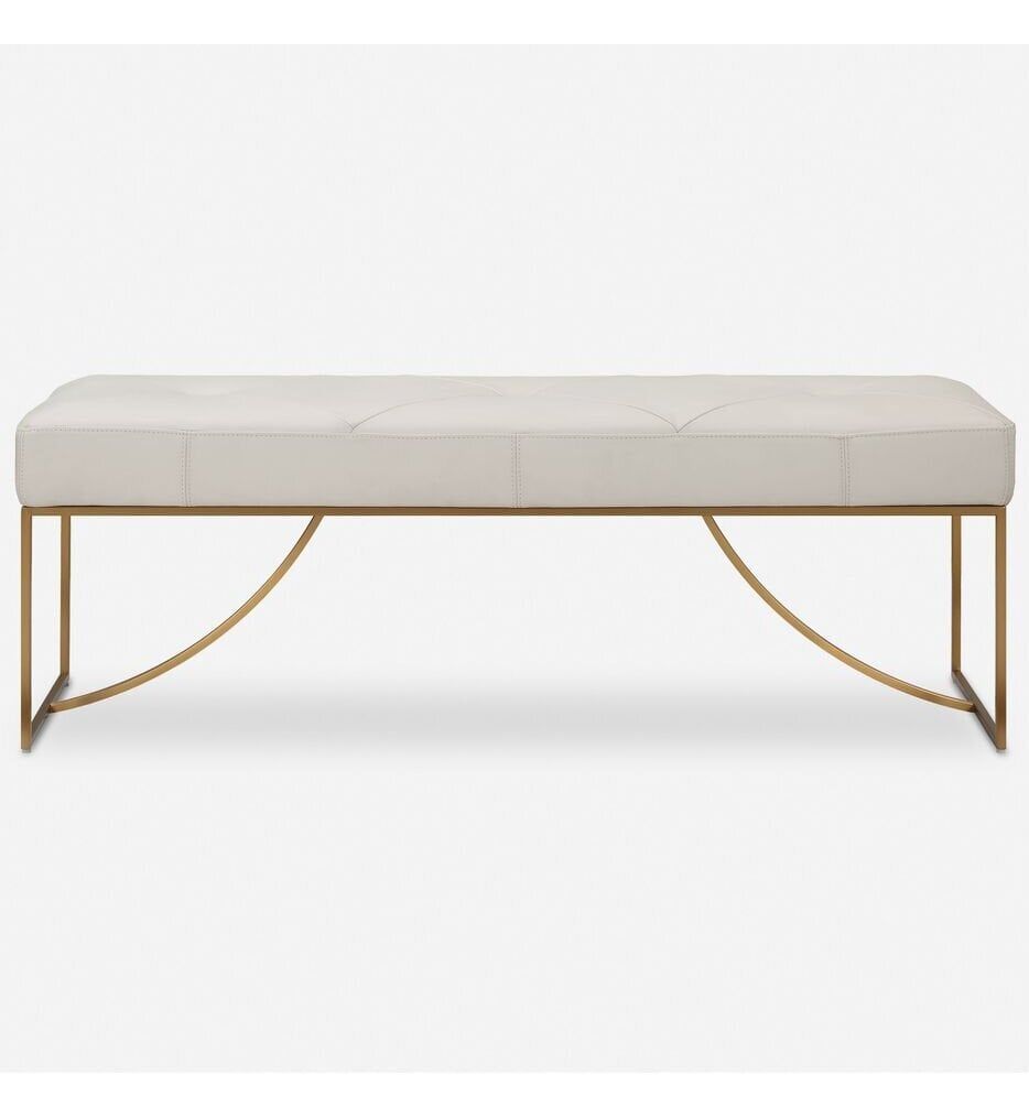 A Closer Look at the Uttermost 23843 Swale Brushed Brass Bench