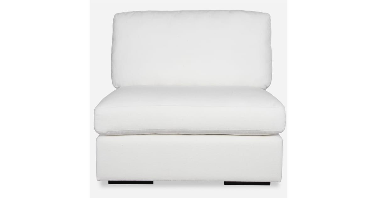 Uttermost 23854-A Refuge 40&quot; Wide Polyester Sectional Armless Sofa ... inside Uttermost Refuge Armless Sand Sofa