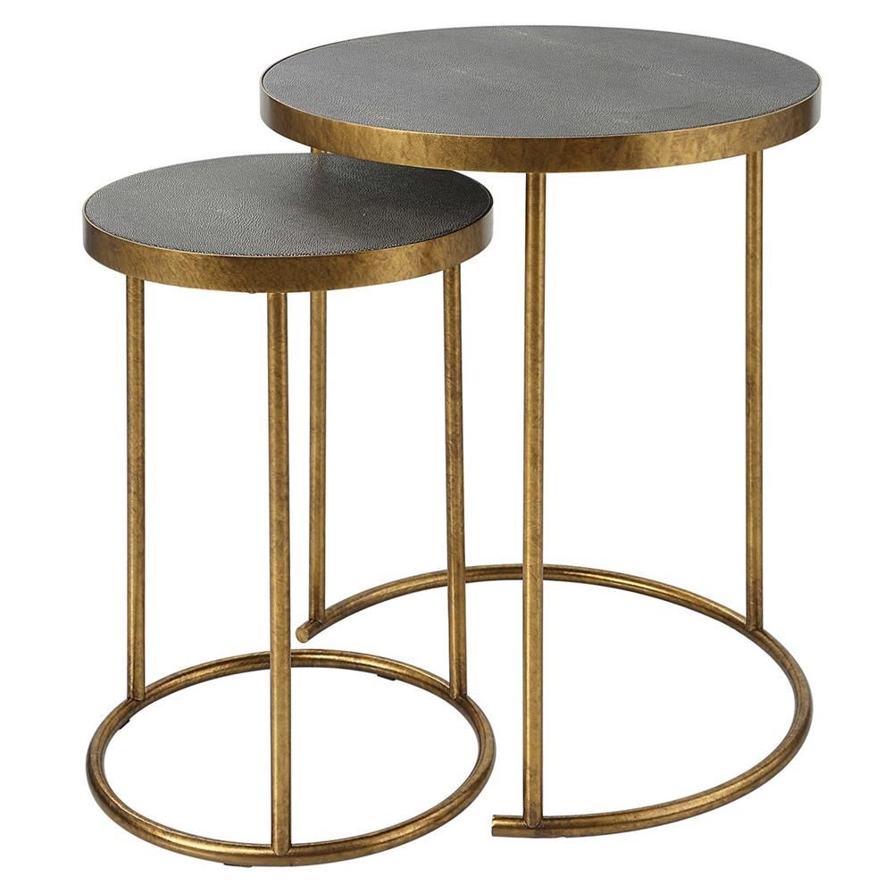 Uttermost Aragon Nesting Tables S/2 25284 pertaining to Maximizing Your Space with the Uttermost Nadette Blue Nesting Tables S/2