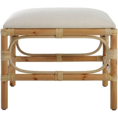 Uttermost Laguna 24"W White Fabric Rectangular Small Bench : Target throughout The Art of Styling with a Laguna White Fabric Rattan Bench