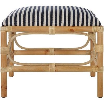 Uttermost Laguna 24&quot;W White Fabric Rectangular Small Bench : Target within The Art of Styling with a Laguna White Fabric Rattan Bench