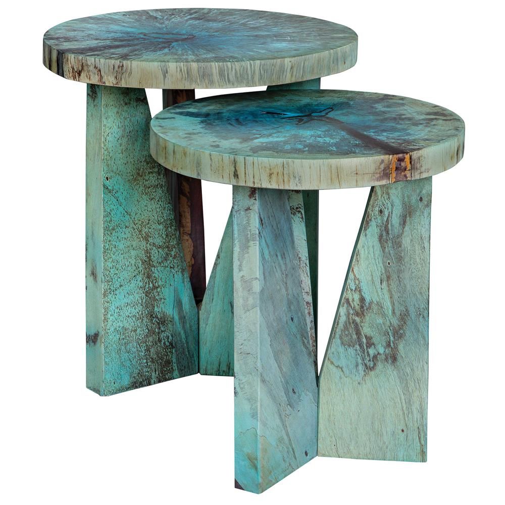 Maximizing Your Space with the Uttermost Nadette Blue Nesting Tables S/2