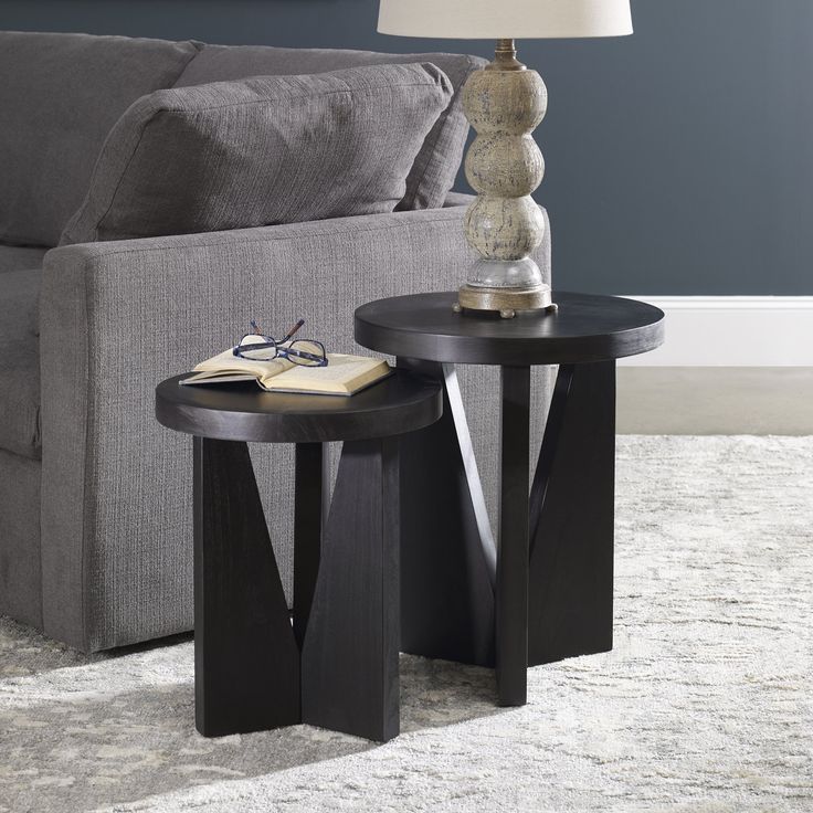 Uttermost Nadette Nesting Tables, S/2 | Nesting Tables, Nesting End Tables, Coffee Table in Nadette Natural Nesting Tables, S/2&quot;