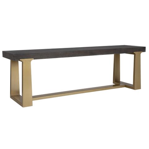 Uttermost Voyage Bench | The Gilded Thistle inside A Closer Look at the Uttermost 23843 Swale Brushed Brass Bench
