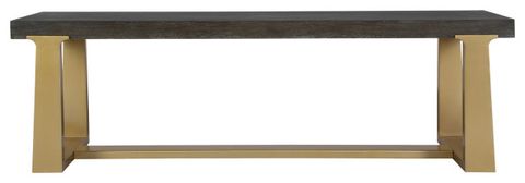 Uttermost Voyage Brass And Wood Bench - Contemporary - Upholstered ... within A Closer Look at the Uttermost 23843 Swale Brushed Brass Bench