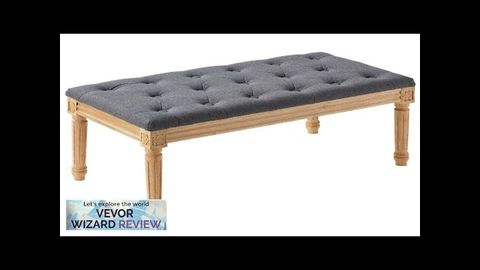 Vevor Upholstered Bench 16"W Ottoman Bench End Of Bed Bench With Foam Review intended for Exploring the Versatility of a 72-Inch Tan Vegan Leather Bench in Your Home