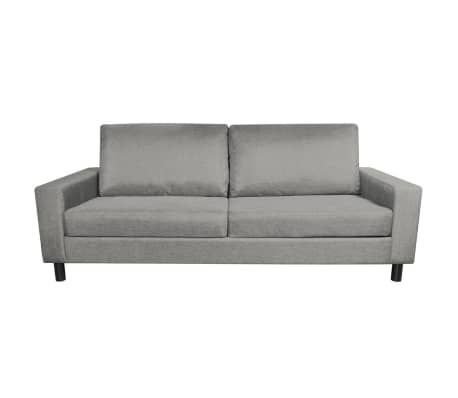 Vidaxl 3-Seater Sofa Light Gray | Vidaxl.com inside Integrating Bhutan Sofa Light Gray into Your Interior Design Palette