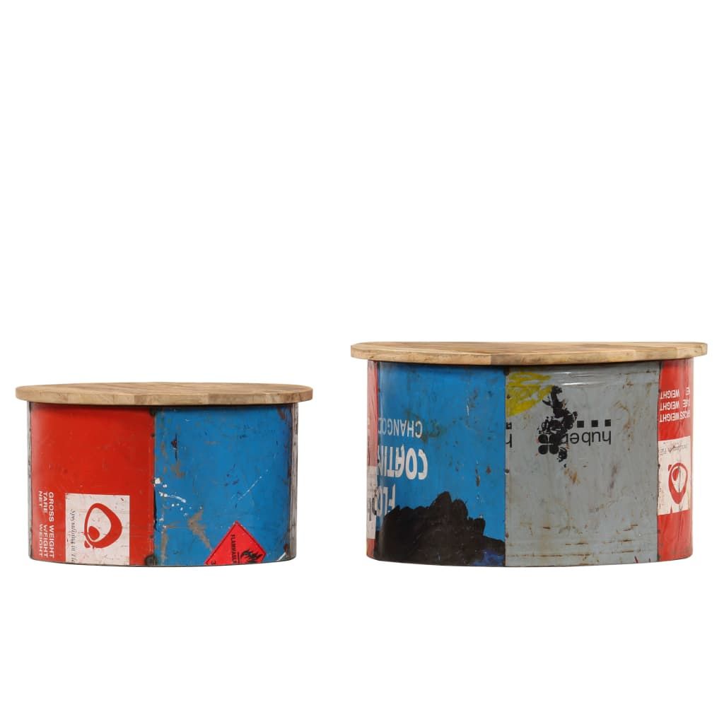 Vidaxl Coffee Tables 2 Pcs Solid Mango Wood | Vidaxl.com with Vidaxl Nesting Coffee Tables 2-Piece Solid Mango Wood