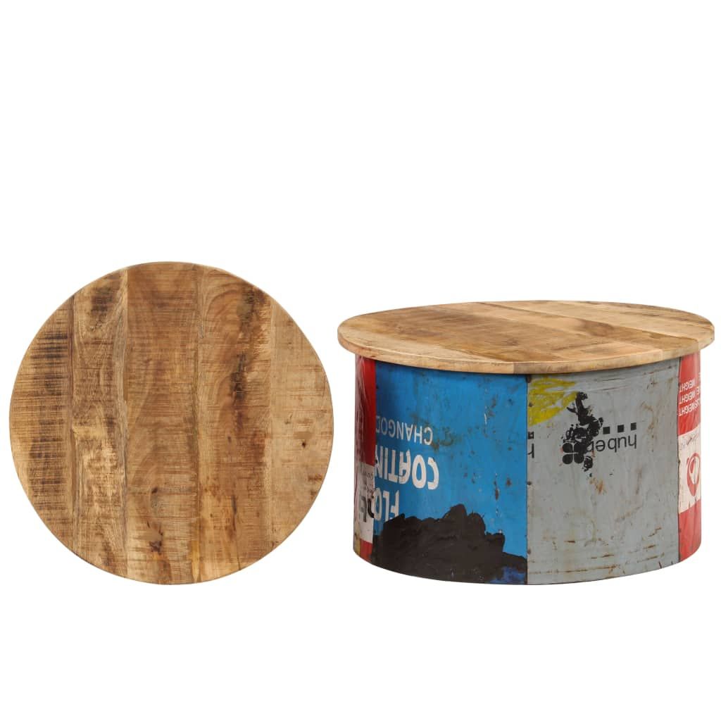 Vidaxl Coffee Tables 2 Pcs Solid Mango Wood | Vidaxl.com within Vidaxl Nesting Coffee Tables 2-Piece Solid Mango Wood