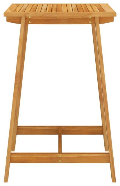 Vidaxl Garden Bar Table 27.6&quot;X27.6&quot;X41&quot; Solid Acacia Wood ... in Vidaxl Bar Table, Solid Acacia Wood With Oil Finish, 59.1''X27.6''X41.3''