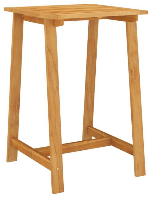 Vidaxl Garden Bar Table 27.6&quot;X27.6&quot;X41&quot; Solid Acacia Wood ... pertaining to Vidaxl Bar Table, Solid Acacia Wood With Oil Finish, 59.1''X27.6''X41.3''