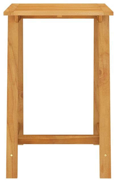 Vidaxl Garden Bar Table 27.6&quot;X27.6&quot;X41&quot; Solid Acacia Wood ... with regard to Vidaxl Bar Table, Solid Acacia Wood With Oil Finish, 59.1''X27.6''X41.3''