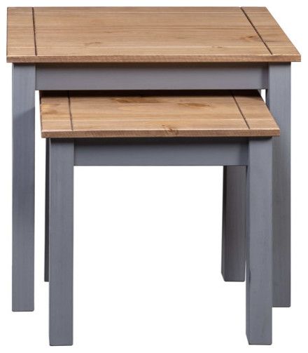 Vidaxl Nesting Tables 2 Pcs Coffee End Table White Solid Pine Wood ... regarding Enhance Your Space with vidaXL's 2-Piece Reclaimed Wood Nesting Tables