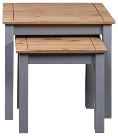 Vidaxl Nesting Tables 2 Pcs Coffee End Table White Solid Pine Wood ... regarding Enhance Your Space with vidaXL's 2-Piece Reclaimed Wood Nesting Tables