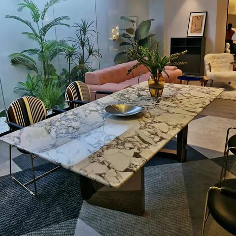 Villa Italian Light Luxury Marble Dining Table – Elegance And ... intended for Luxury Marble Dining Table For Dining Hall