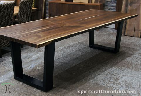 Walnut Table Top With Black Legs At Christina Gonzales Blog for Black Walnut Solid Wood Slate Dining Table, Rich Dark Walnut Color/ Top Black