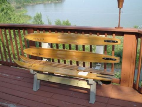 Water Ski Bench/Table In 2023 | Water Ski Decor, Water Skiing ... in Water Ski Bench