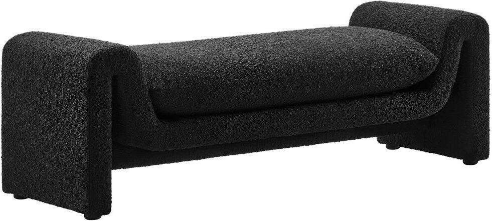 The Enduring Appeal of the Waverly Boucle Fabric Bench in Black