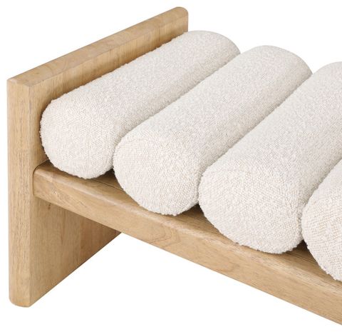 Waverly Boucle Fabric Upholstered Bench, 52" Wide - Transitional - Upholstered Benches - By ... throughout Styling Your Space Adding a Touch of Elegance with a Cream Boucle Bench