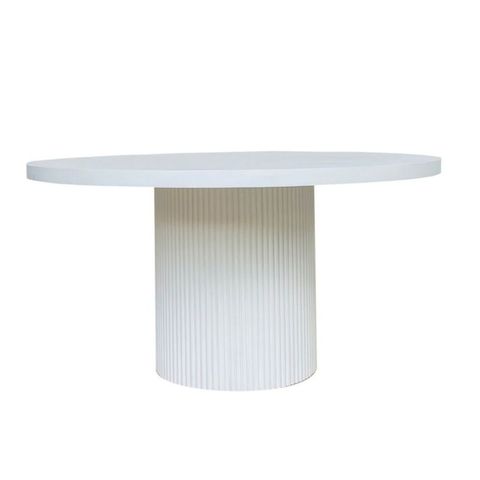 White Elle Mindi Wood Round Dining Table | Round Wooden Dining Table ... for Styling Your Reclaimed Mindi Wood Table Seamless Elegance
