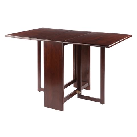 Winsome Wood Clara Double Drop Leaf Dining Table, Walnut with Winsome Wood Lynden Drop Leaf Dining Table