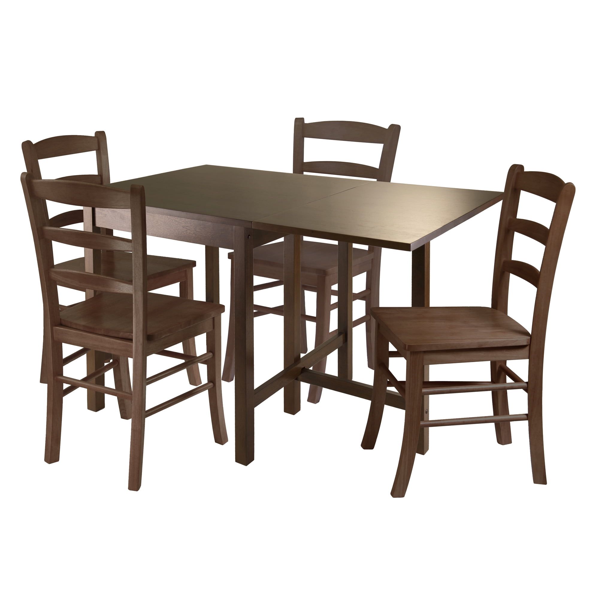 Winsome Wood Lynden 5-Pc Dining Set, Drop Leaf Table &amp; 4 Ladder Back ... within Winsome Wood Lynden Drop Leaf Dining Table