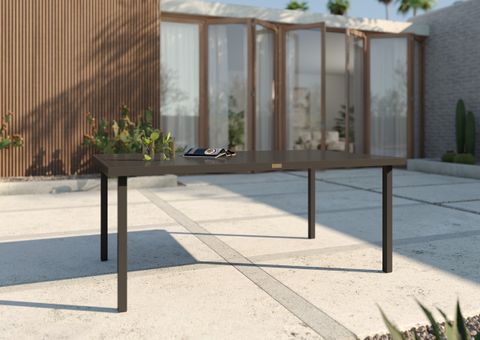 Winston Jasper Rectangular Aluminum Dining Table | Wayfair with Jasper Rectangle Dining Table