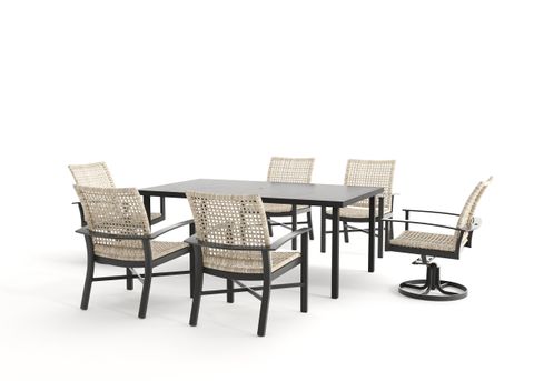 Winston Jasper Rectangular Dining Table, Stationary Dining Chair And ... pertaining to Choosing the Perfect Jasper Rectangle Dining Table for Your Home