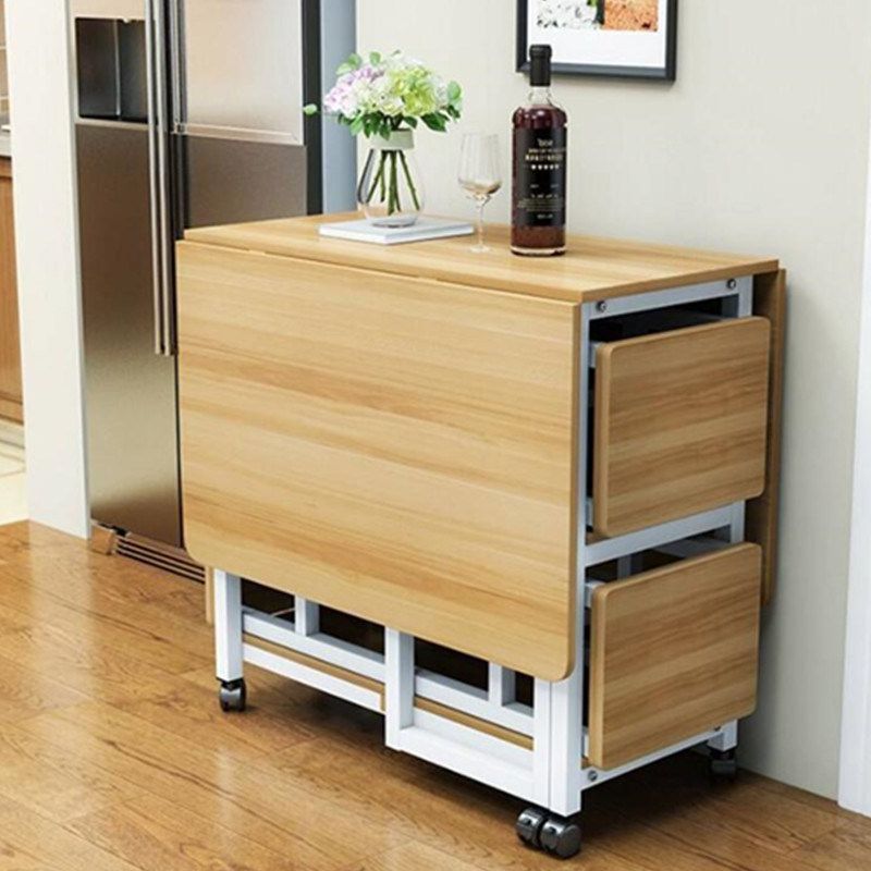 Wooden Folding Dining Set Extending Space Saving Table - Dining Table ... throughout Space Saving Dining Table With Folding Sides