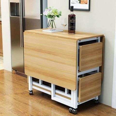 Wooden Folding Dining Set Extending Space Saving Table - Dining Table ... throughout Space Saving Dining Table With Folding Sides