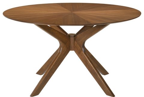 Woodson Rich Walnut Veneer Dining Table - Midcentury - Dining Tables ... throughout Woodson Rich Walnut Veneer Dining Table