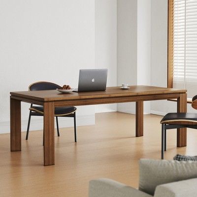 Wyndenhall Fairway Rectangle Dining Table Walnut: Solid Wood, 6-Seater ... inside Crafting Your Perfect Mealtime with a Walnut Eastwood Dining Table