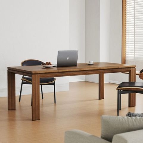 Wyndenhall Fairway Rectangle Dining Table Walnut: Solid Wood, 6-Seater ... inside Crafting Your Perfect Mealtime with a Walnut Eastwood Dining Table