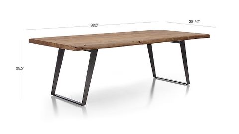 Yukon Natural Dining Tables | Crate And Barrel pertaining to Yukon Table, 54"