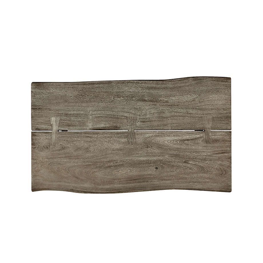 Yukon Weathered Grey Live Edge Solid Wood 54&quot; Rectangular Coffee Table ... intended for Yukon Table, 54&quot;