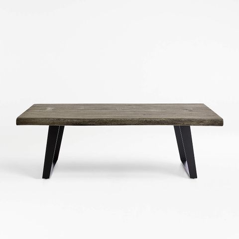 Yukon Weathered Grey Live Edge Solid Wood 54" Rectangular Coffee Table ... with Beyond the Surface Understanding Yukon Table 54" Craftsmanship