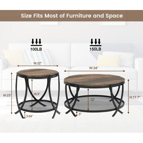 Zipcode Design™ Aumiller 3 Piece Coffee Table Set &amp; Reviews - Wayfair ... inside Contemporary 3-Piece Coffee Table Set With Angled Legs And Extra Storage Shelf, Walnut/Gray