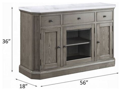 Zumala Server, Marble And Weathered Oak - Transitional - Buffets And ... with regard to The Art of Crafting a Zumala Dining Table with Marble and Weathered Oak