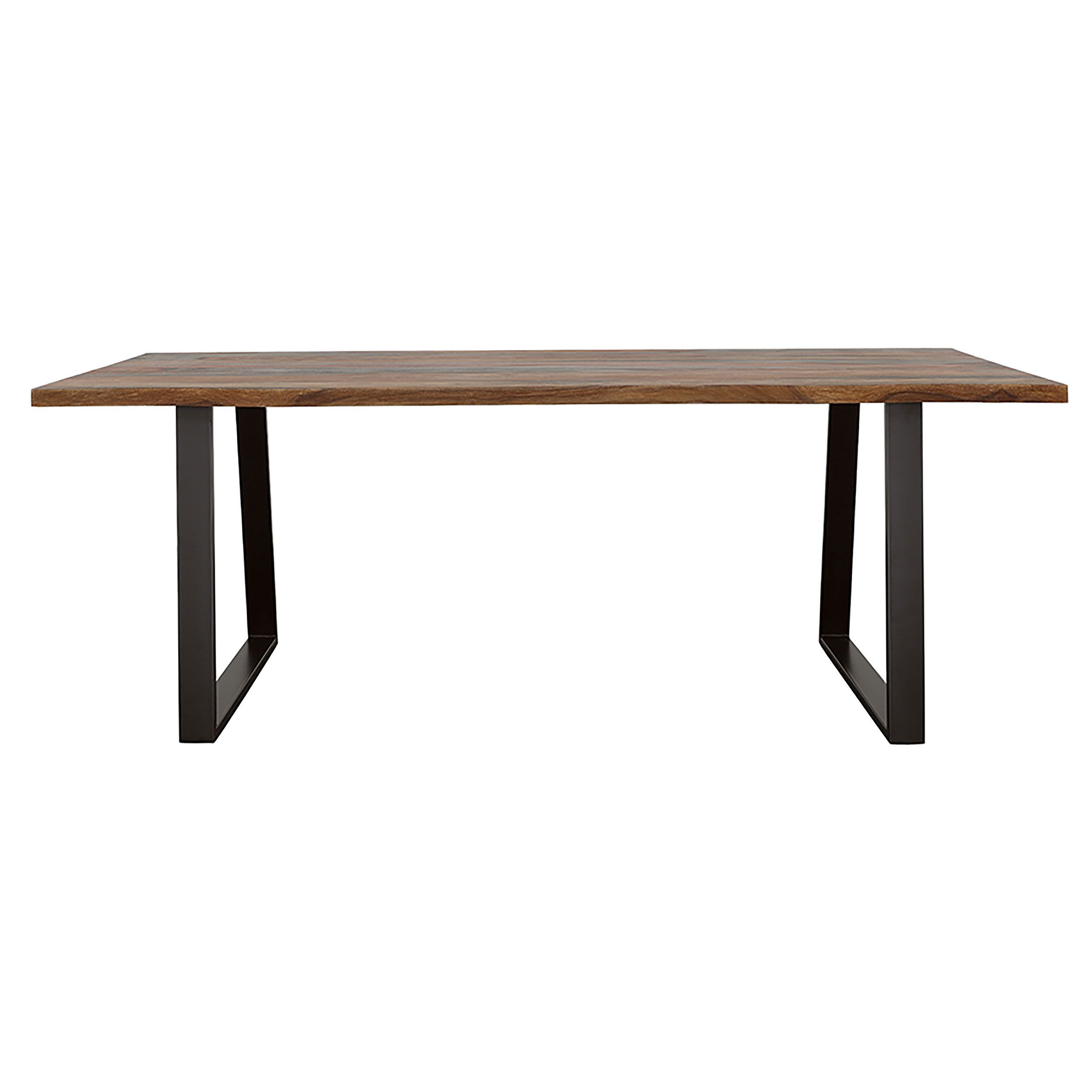 17 Stories Ditman 80-Inch Live Edge Dining Table Grey Sheesham | Wayfair inside Ditman Live Edge Dining Table Grey Sheesham And Black