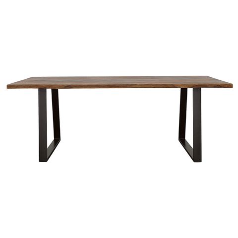 17 Stories Ditman 80-Inch Live Edge Dining Table Grey Sheesham | Wayfair inside Ditman Live Edge Dining Table Grey Sheesham And Black