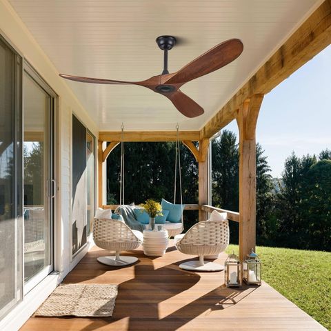 Amazon.com: Abz Ceiling Fans Without Lights - 52 Inch Outdoor Ceiling ... inside Maximizing comfort on your balcony with the perfect outdoor ceiling fan
