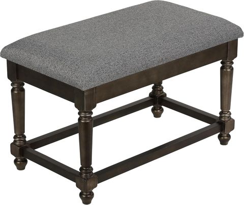Amazon.com: Cortesi Home Enza Bench In Bronze Brown Color With Grey ... intended for Cortesi Home Herman Ottoman Bench, Gray Fabric With Nailhead Trim