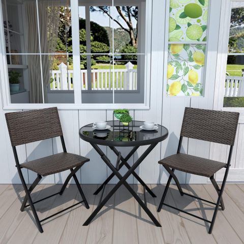 Amazon.com: Eventstable French Bistro Folding Table And Chair Set ... in Designing small spaces with modern bistro folding furniture solutions
