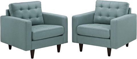 Amazon.com: Modway Empress Mid-Century Modern Upholstered Fabric Two ... pertaining to Modern Laguna Empress Upholstered Armchair