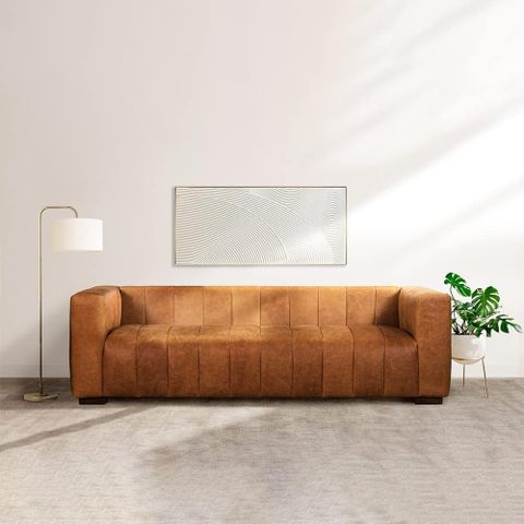 Amazon.com: Modway Restore Vegan Leather Sectional Sofa, 82 X 123.5 X ... in Step-by-Step Restoration Process for Your Tan Vegan Leather Living Room Set