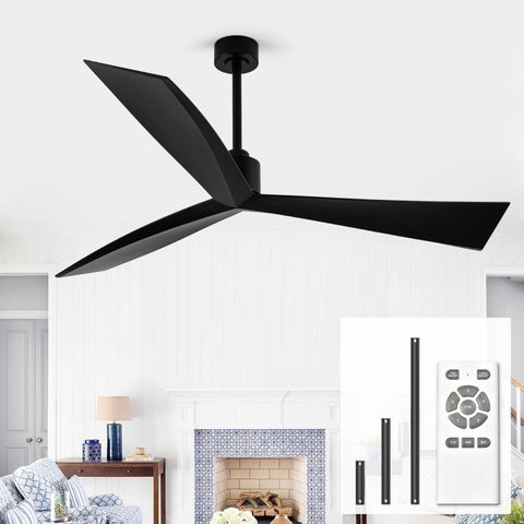 Amazon.com: Norfolk 60'' Ceiling Fan With Remote Control, Modern ... regarding Modern Outdoor Ceiling Fan Black Matte Design